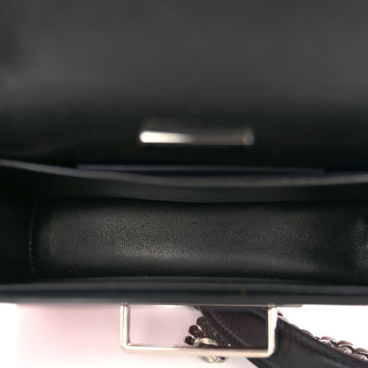 Prada Metallic Vitello Saffiano Cahier Bag Ibisco Black 5 of 9