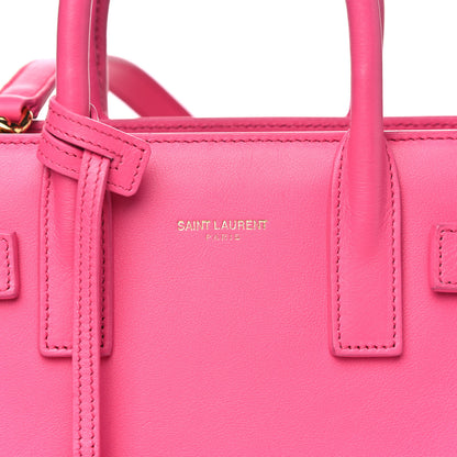 Saint Laurent Calfskin Nano Sac De Jour Lipstick Fuchsia 8 of 19