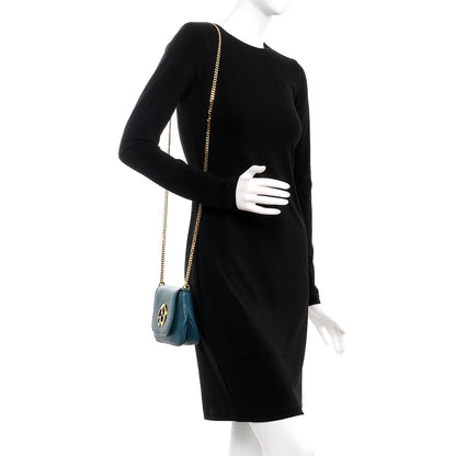 Gucci Dollar Calfskin Small 1973 Chain Shoulder Bag Deep Cobalt 2 of 8