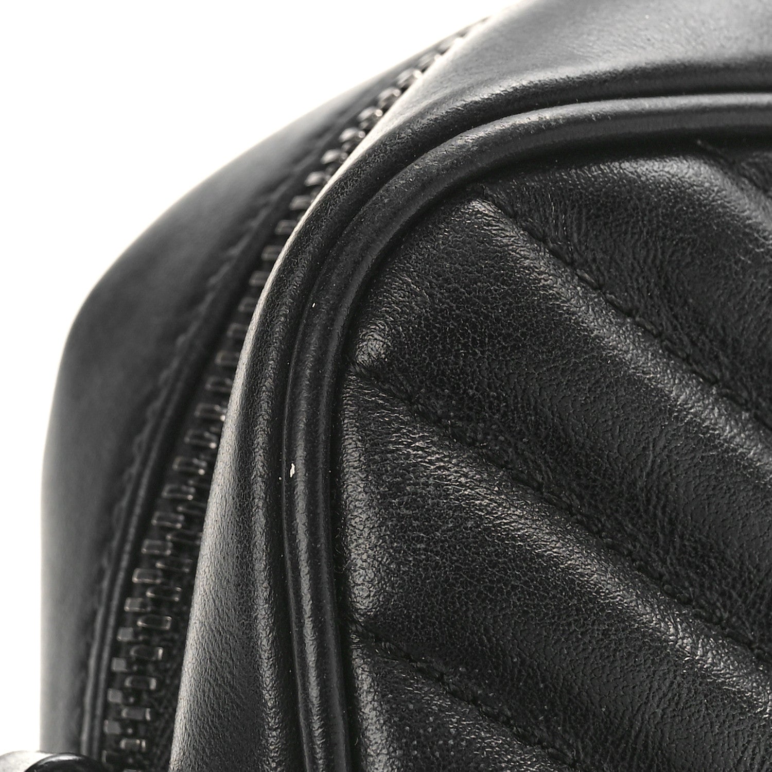 Saint Laurent Calfskin Matelasse Monogram Monochrome Lou Camera Bag Black 11 of 15