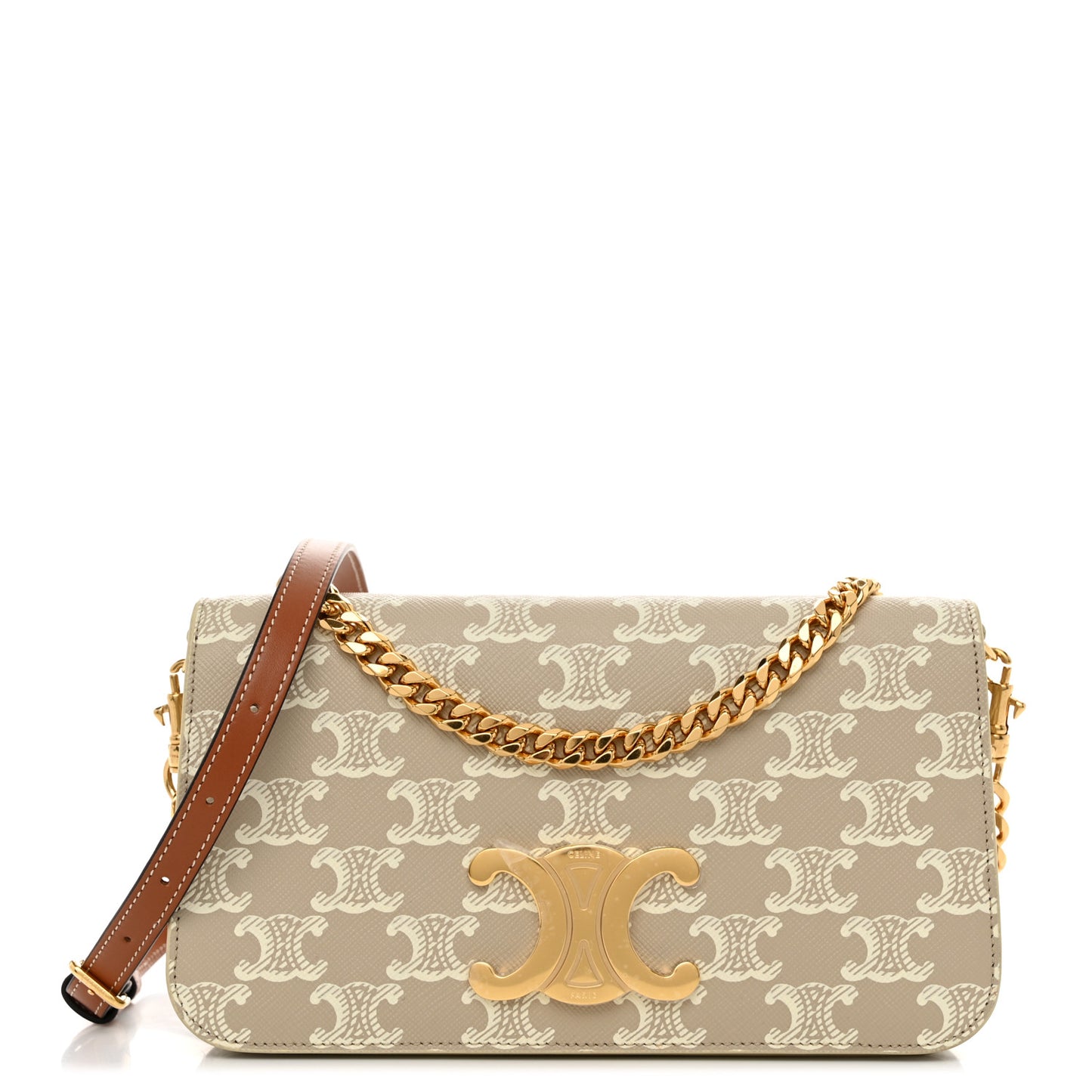 Canvas Calfskin Triomphe Multipochette Grege
