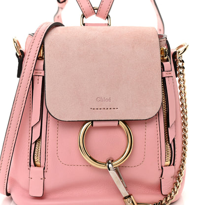 chloe faye mini backpack yupoo Chloe Suede Calfskin Mini Faye Backpack Washed Pink 1459327 – FASHIONPHILE
