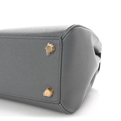 Celine Grained Calfskin Medium 16 Top Handle Bag Grey 11 of 11