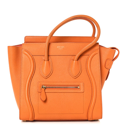 Celine Goatskin Micro Luggage Light Orange 1 of 9