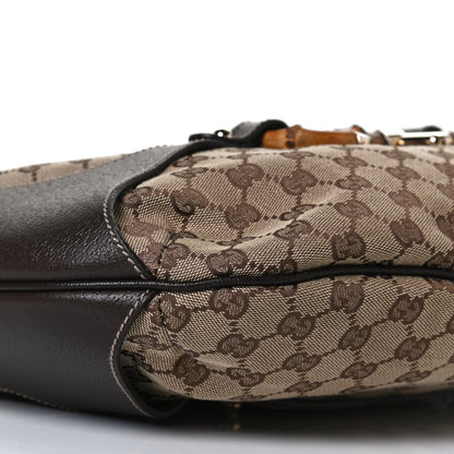Gucci Monogram Bamboo Horsebit Hobo Dark Brown 8 of 11