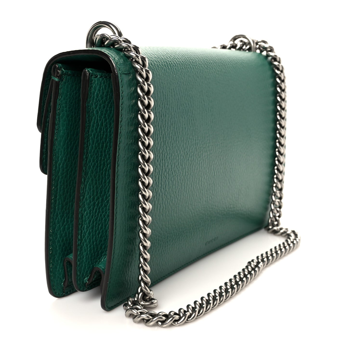 Pebbled Calfskin Small Dionysus Shoulder Bag Emerald