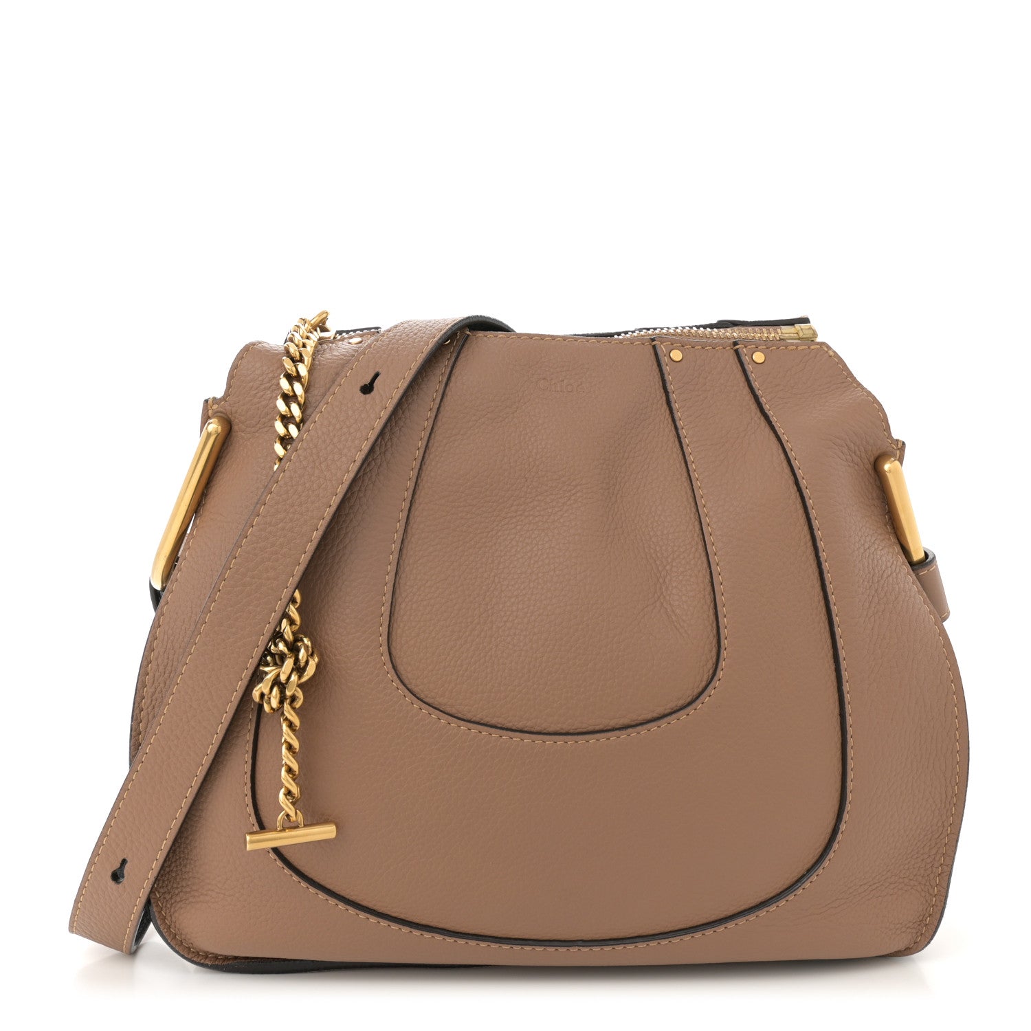 Chloe Grained Calfskin Small Hayley Hobo Nut 1 of 13