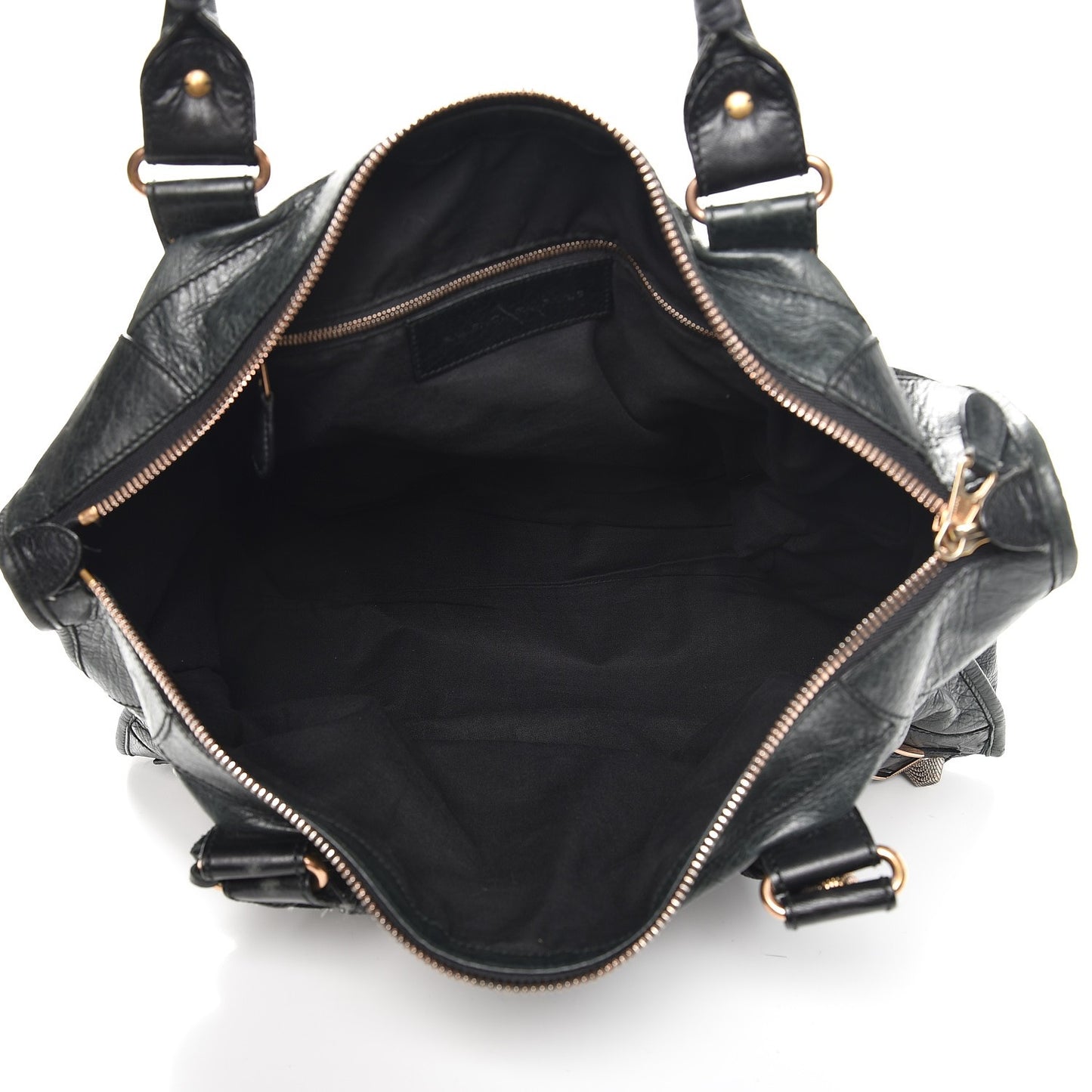 Agneau Giant 21 Rose Gold Hardware Work Black