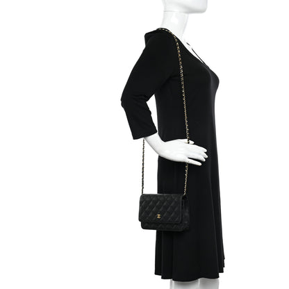 Chanel Caviar Quilted Wallet on Chain WOC Black 2 of 11
