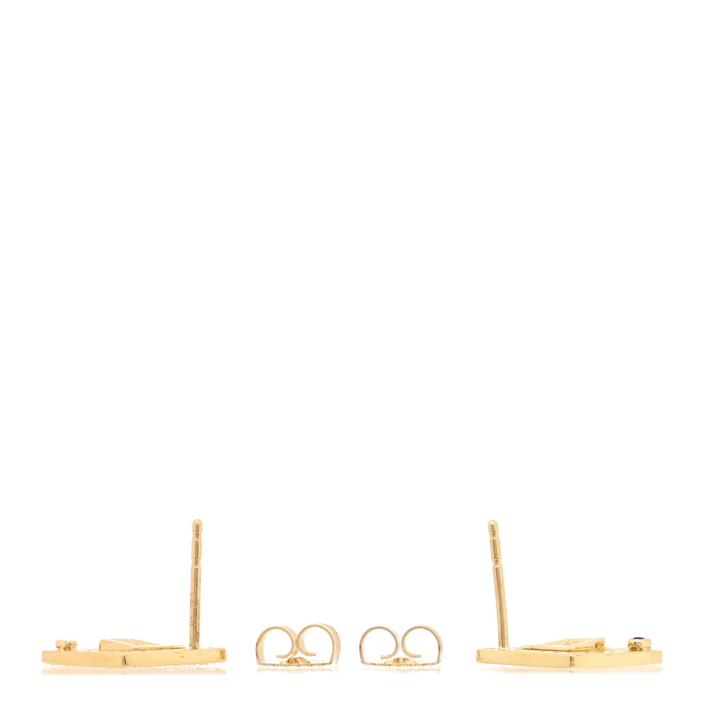 18K Yellow Gold Diamond Diamonte Earrings