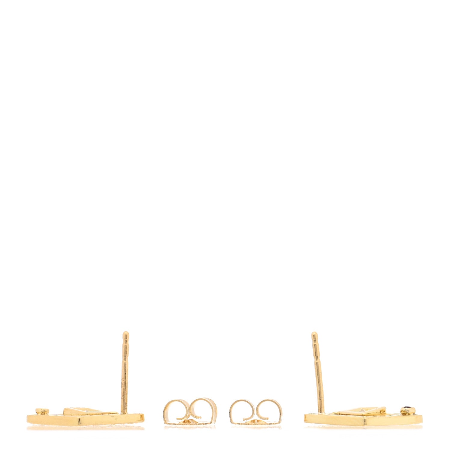 Roberto Coin 18K Yellow Gold Diamond Diamonte Earrings 3 of 4