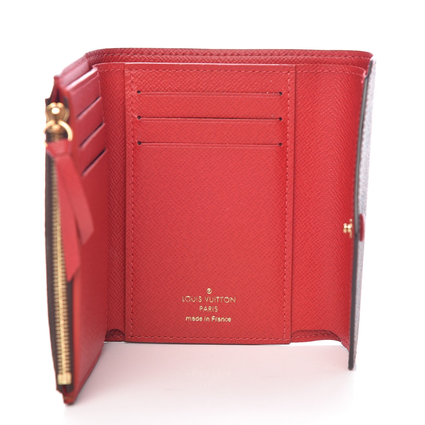 Damier Ebene Victorine Wallet Red