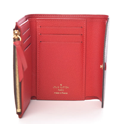 Louis Vuitton Damier Ebene Victorine Wallet Red 5 of 11