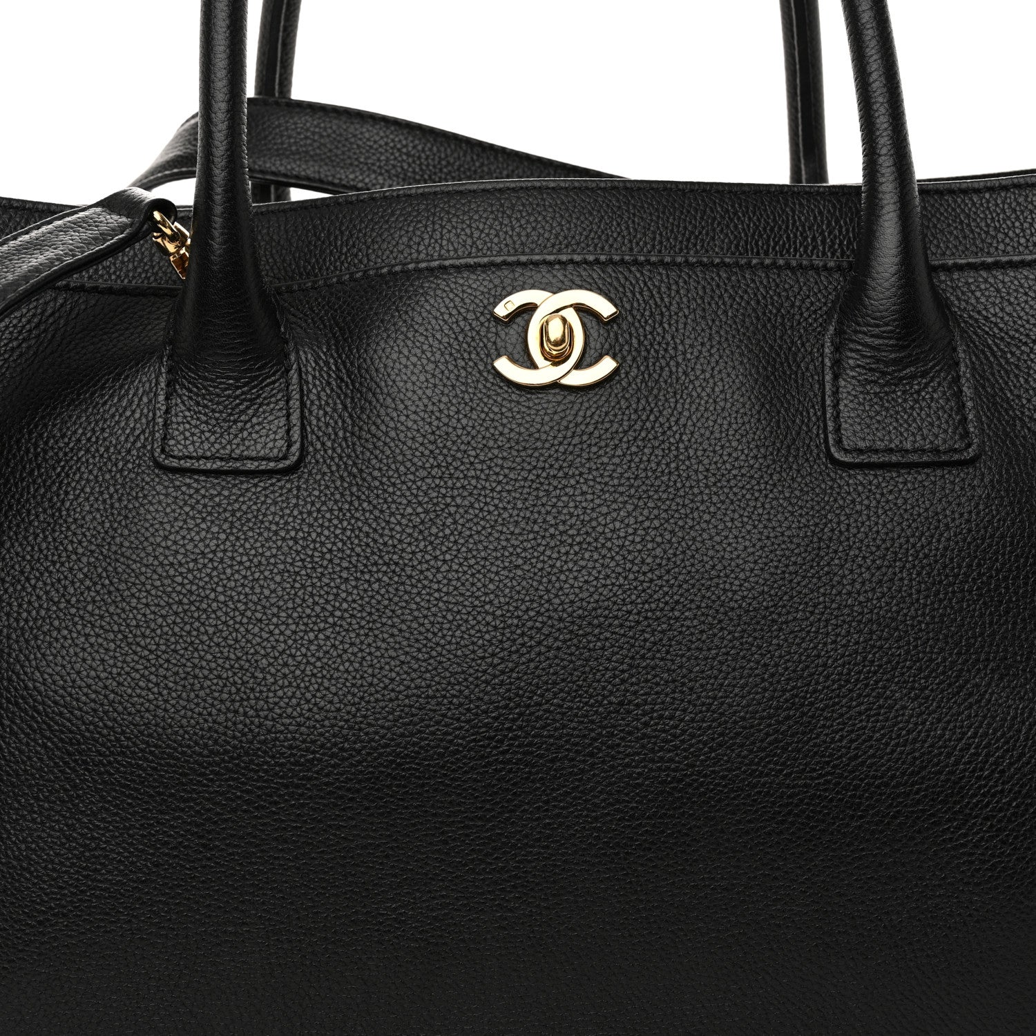 Chanel Calfskin Cerf Executive Shopper Tote Black 8 of 12