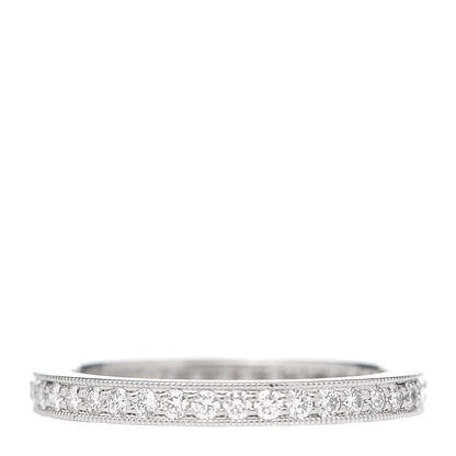 Tiffany Platinum Diamond 2mm Legacy Band Ring 52 6 1 of 4