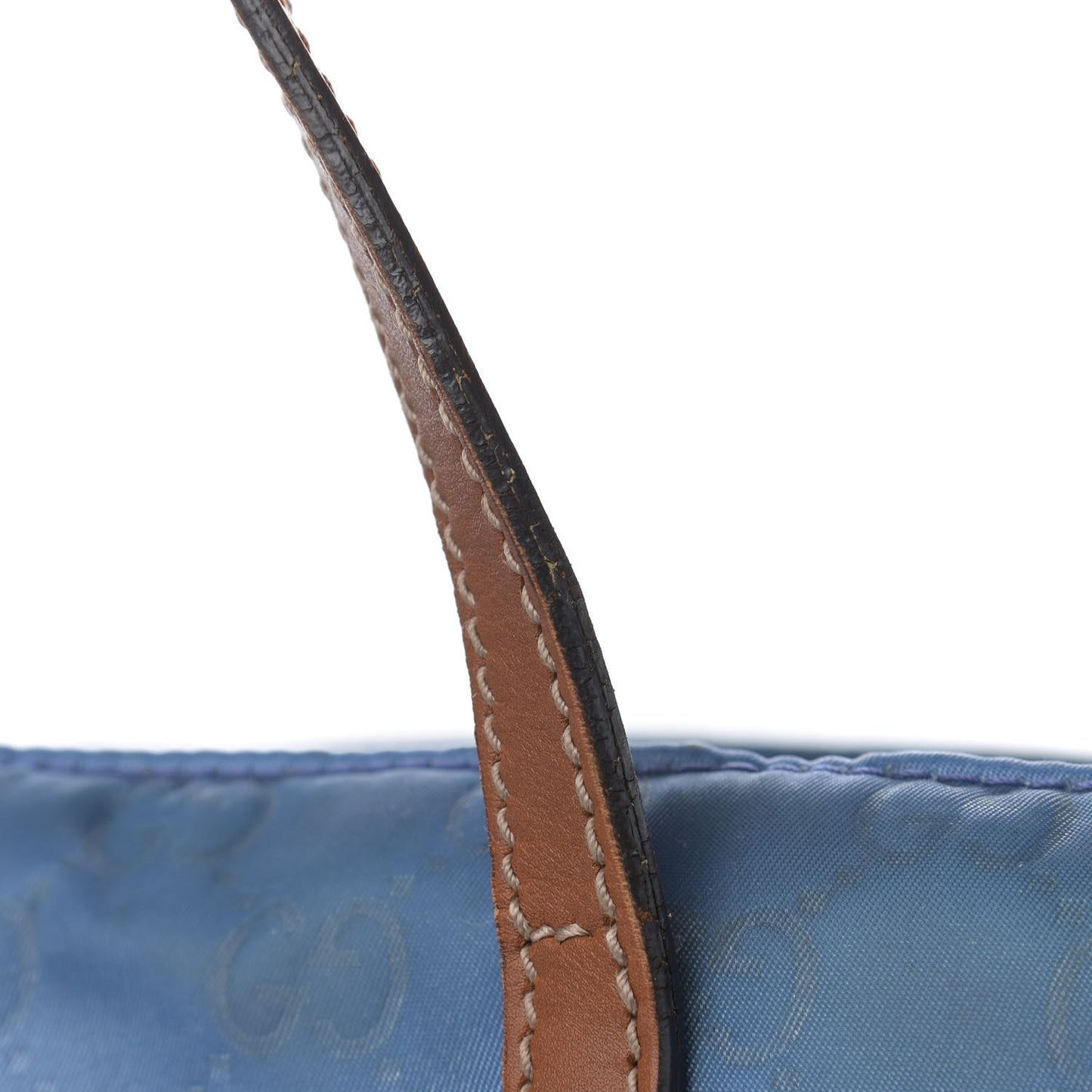 Nylon Monogram Large Tote Blue
