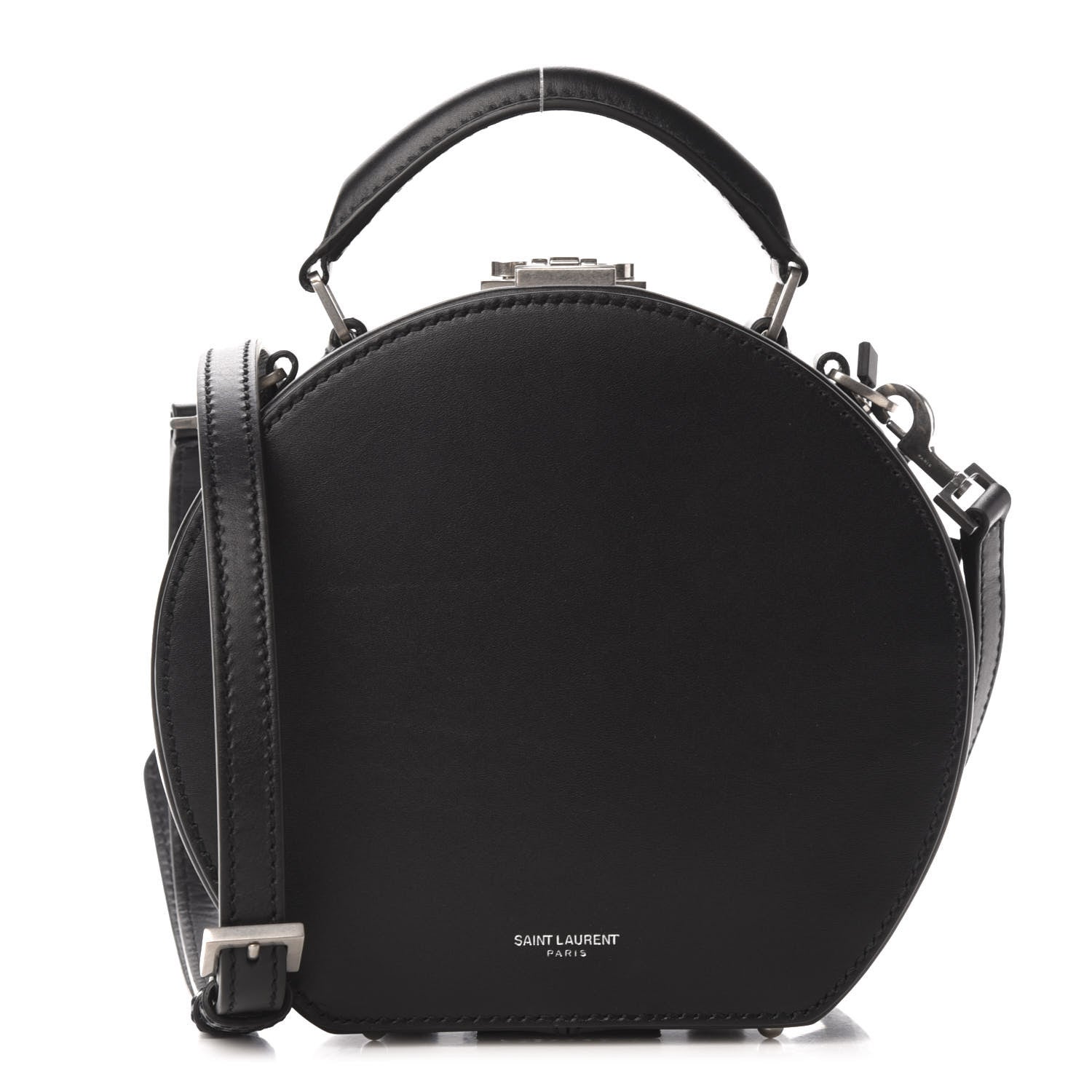 Saint Laurent Calfskin Small Mica Hat Box Black 1 of 10