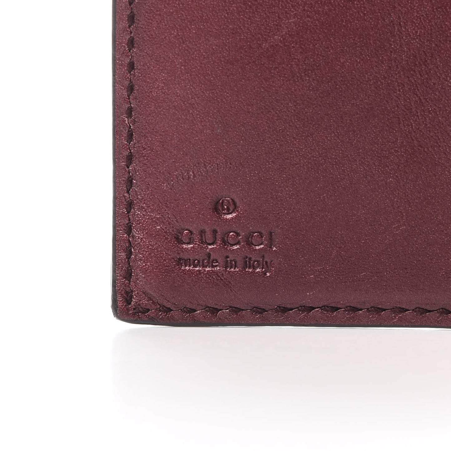 Shine Guccissima Lovely Heart Mini ID Wallet Scarlatto
