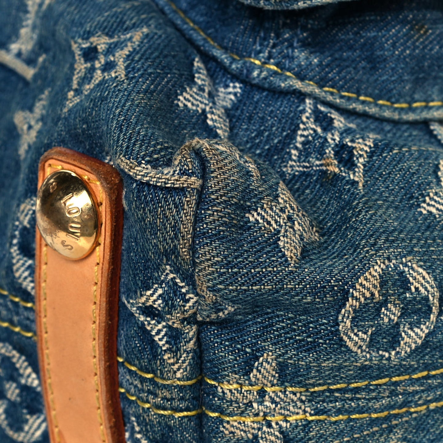 Monogram Denim Baggy PM Blue