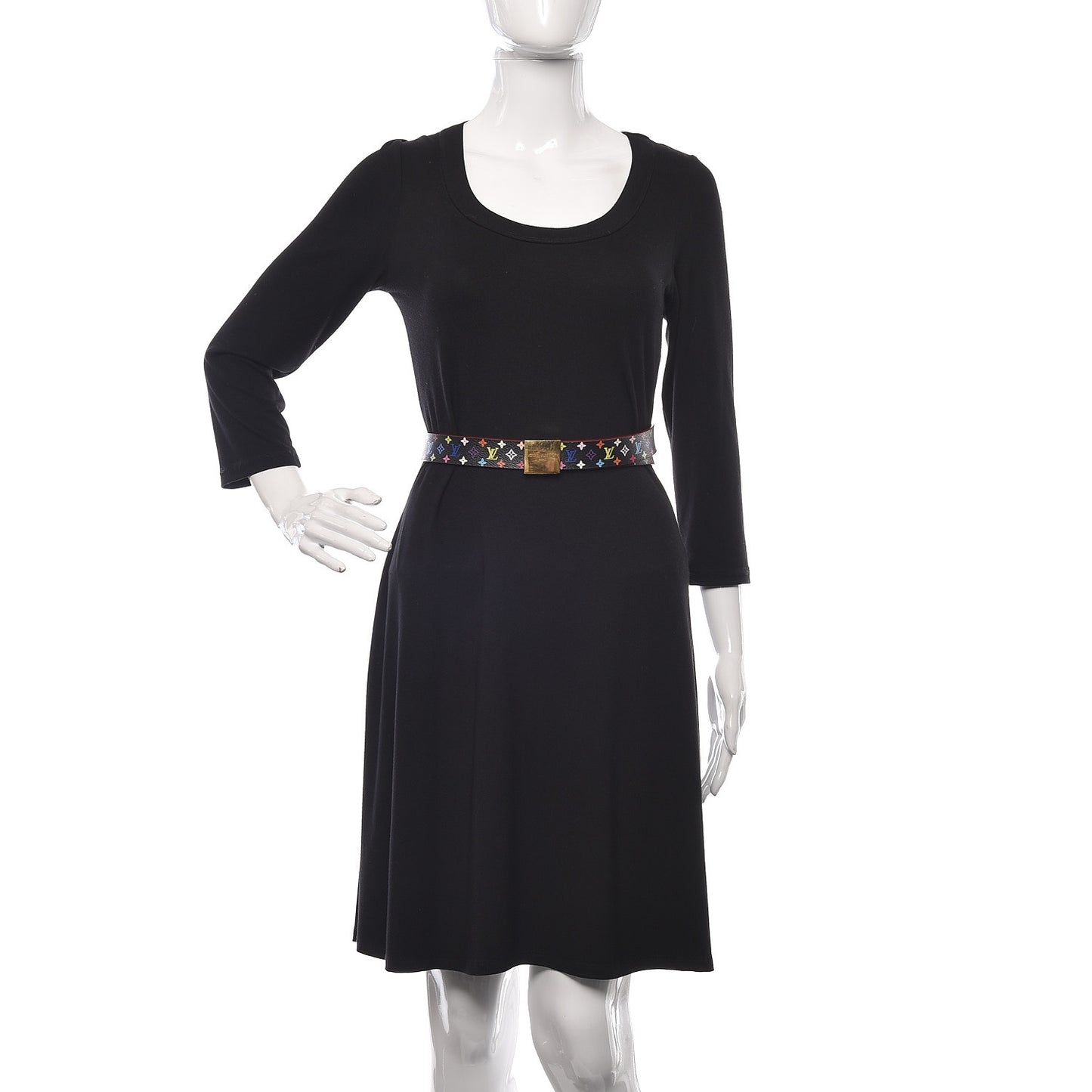 Monogram Multicolor LV Cut Reversible Belt 90 36 Black