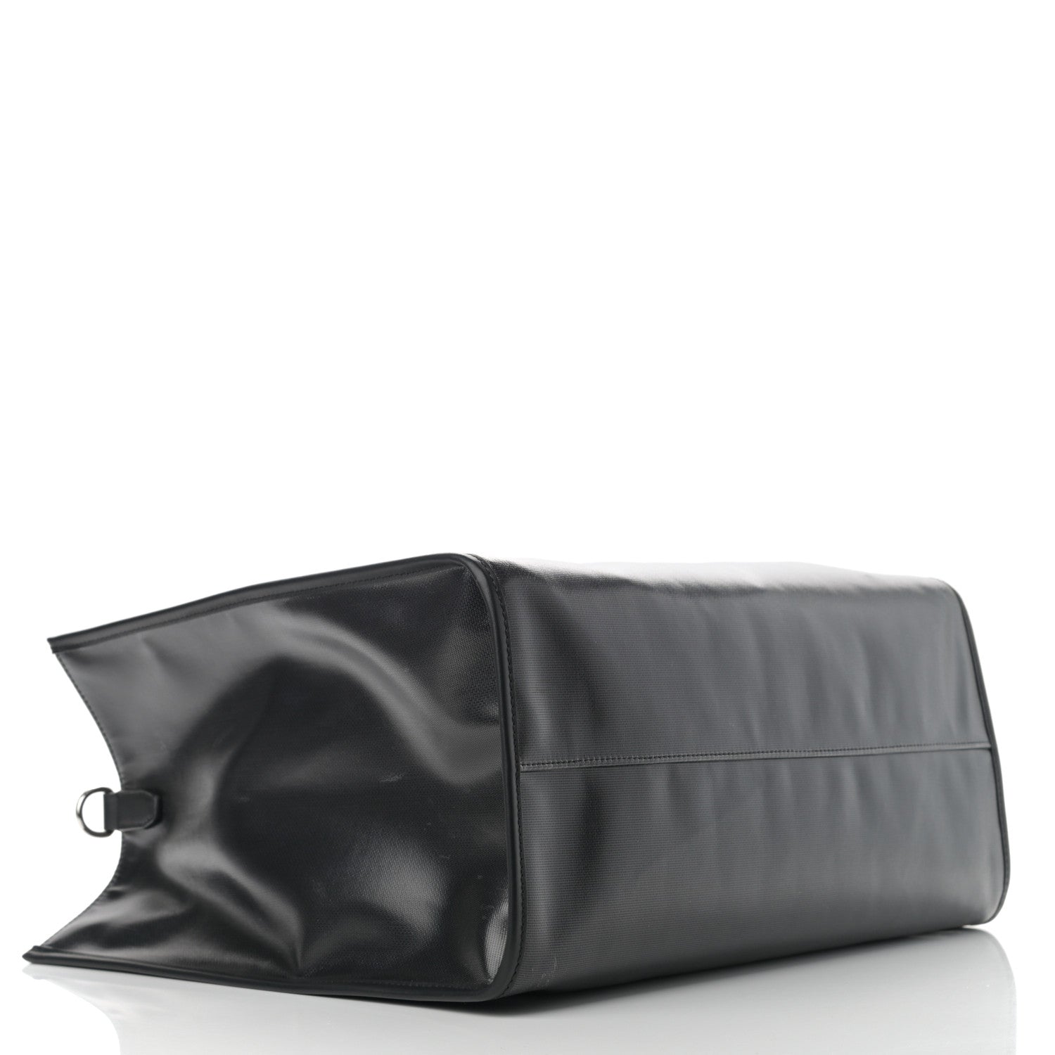 Fendi X SARAH COLEMAN Coated Canvas FF Fish Eye Logo Shopping Tote Black White 4 of 12