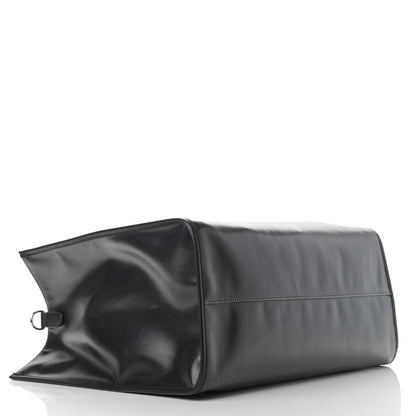 Fendi X SARAH COLEMAN Coated Canvas FF Fish Eye Logo Shopping Tote Black White 4 of 12