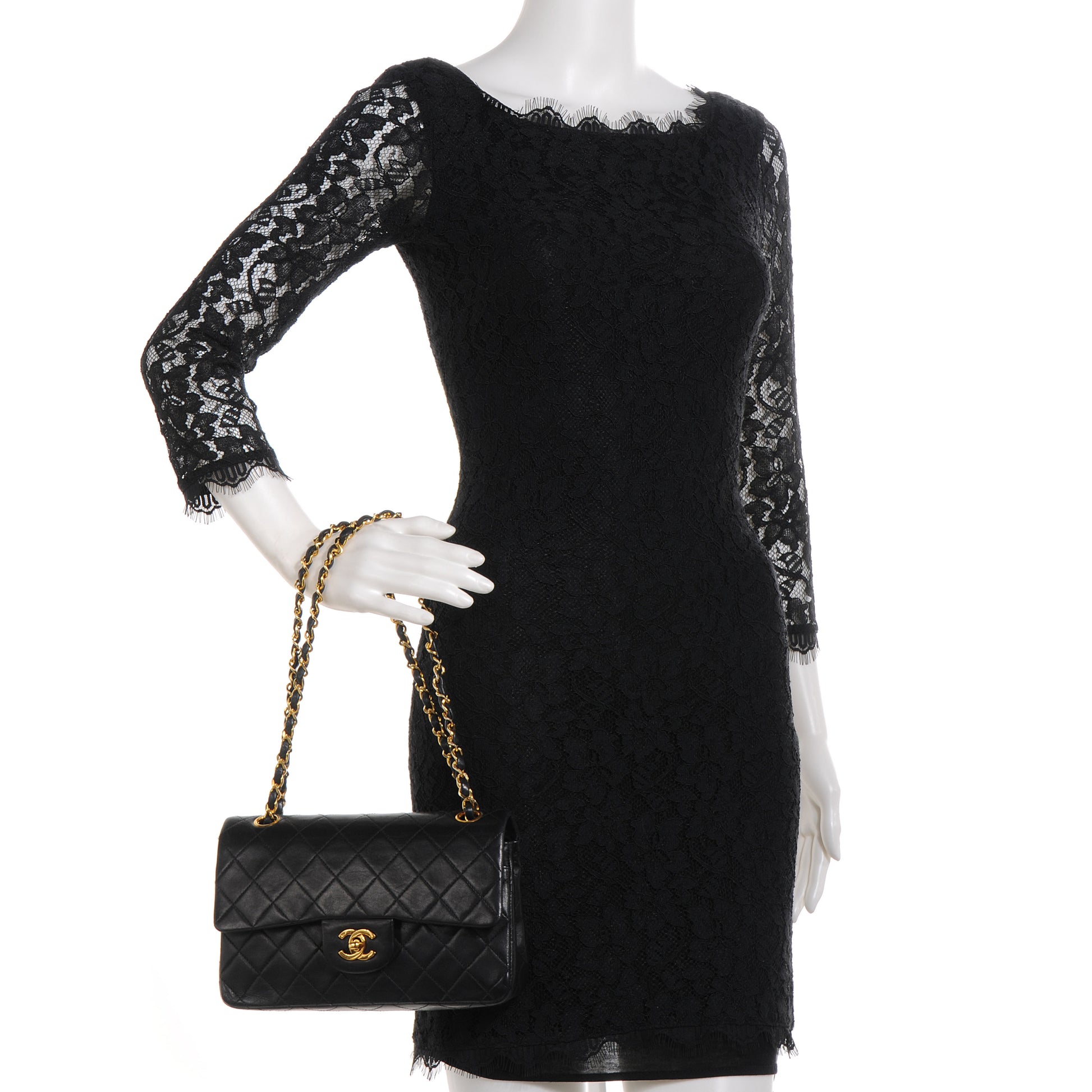 Chanel Lambskin Small Double Flap Black 2 of 9