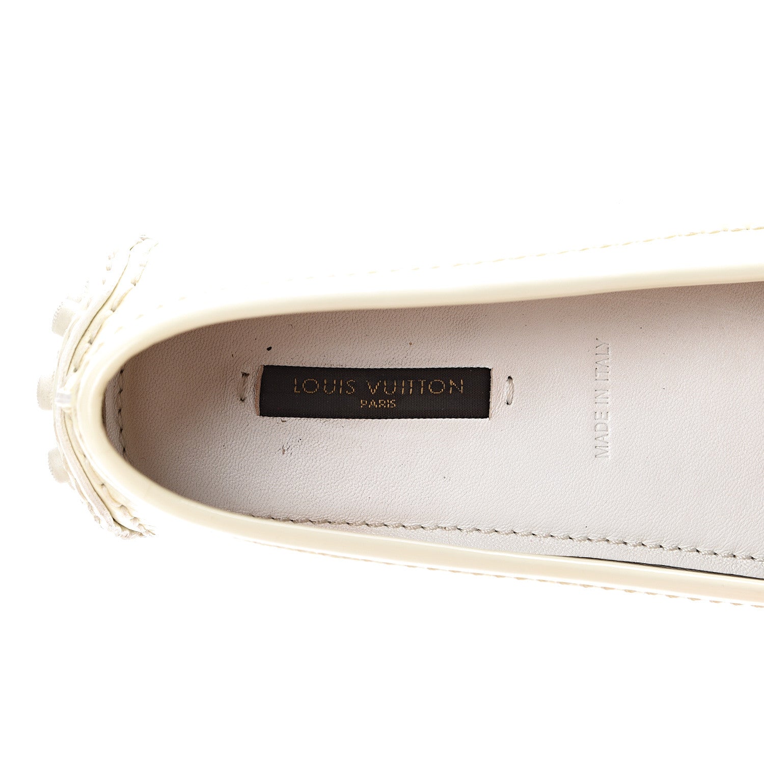 Louis Vuitton Patent Calfskin Oxford Loafers 36.5 White 9 of 15