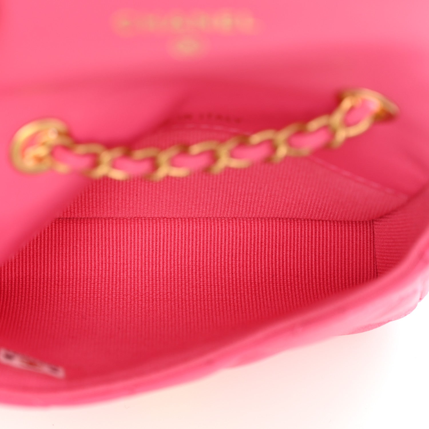 Chanel Lambskin Enamel Quilted Mini Chain Belt Bag Pink 4 of 10