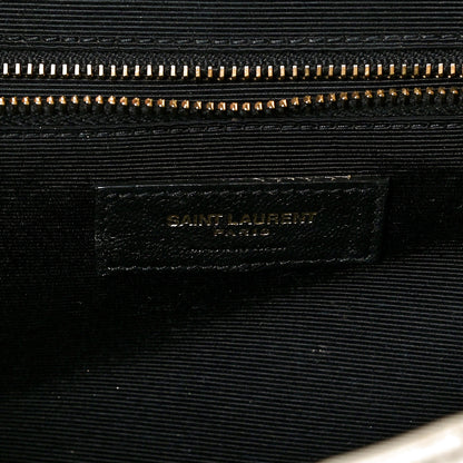 Saint Laurent Grain De Poudre Mixed Matelasse Large Triquilt Monogram Satchel Porcellana 7 of 13