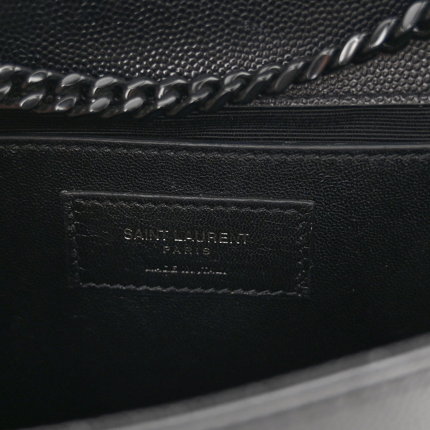 Grain De Poudre Small Monogram Monochrome Kate Satchel Black