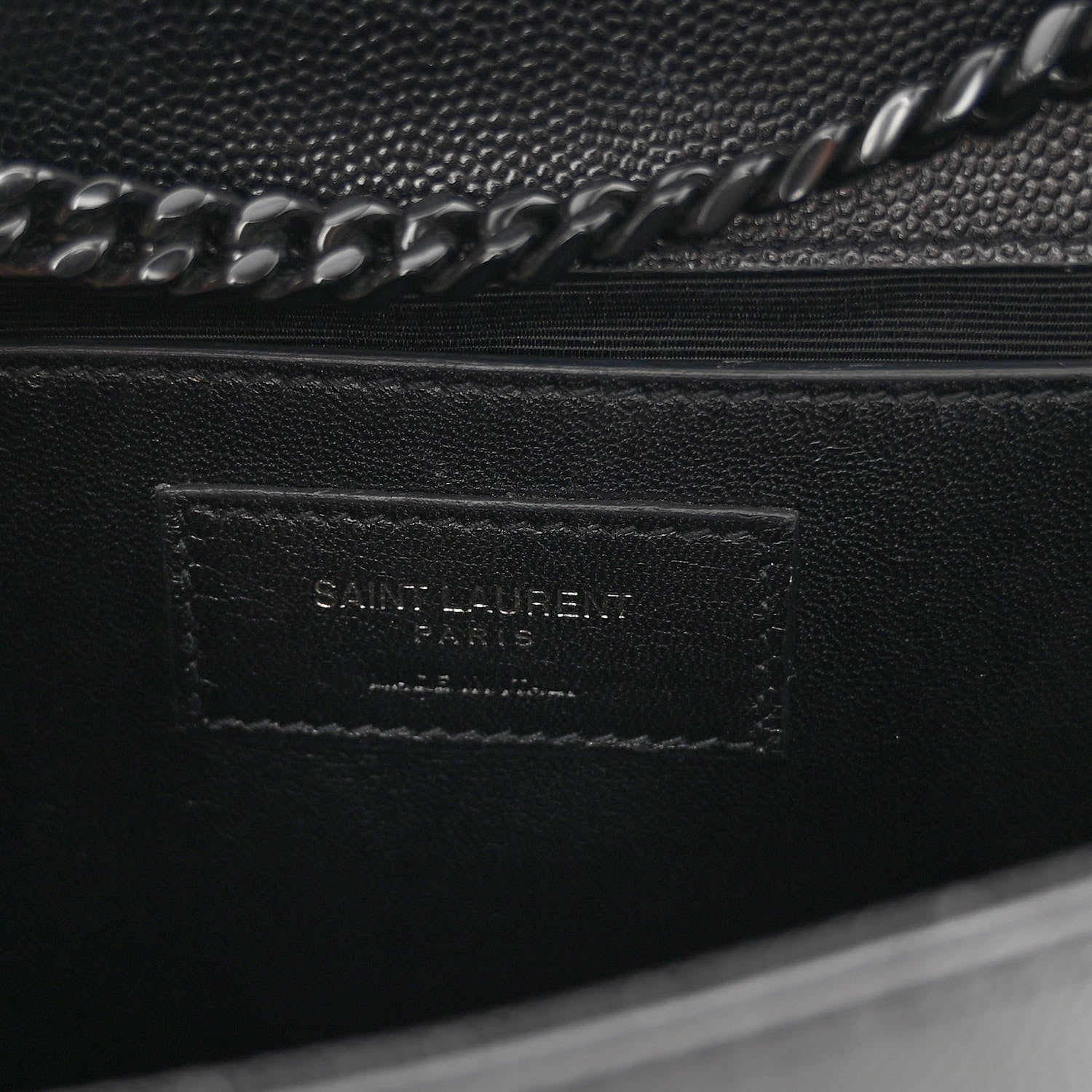 Saint Laurent Grain De Poudre Small Monogram Monochrome Kate Satchel Black 6 of 9