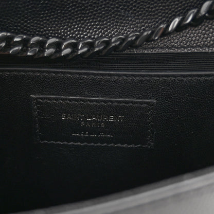 Saint Laurent Grain De Poudre Small Monogram Monochrome Kate Satchel Black 6 of 9