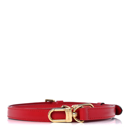 Louis Vuitton Calfskin 16mm Adjustable Shoulder Strap Red 1 of 4