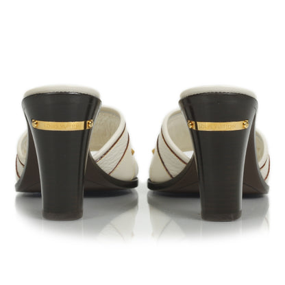 Louis Vuitton Suhali Studded Mules 38 White 3 of 11