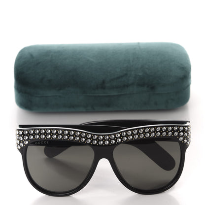 Gucci Acetate Crystal Sunglasses GG0147S Black 8 of 8