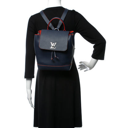 Louis Vuitton Soft Calfskin Lockme Backpack Marine Rouge 2 of 8