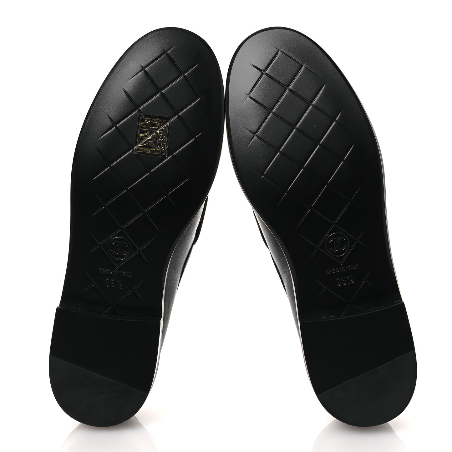 Lambskin Quilted CC Turnlock Loafers 36.5 Black