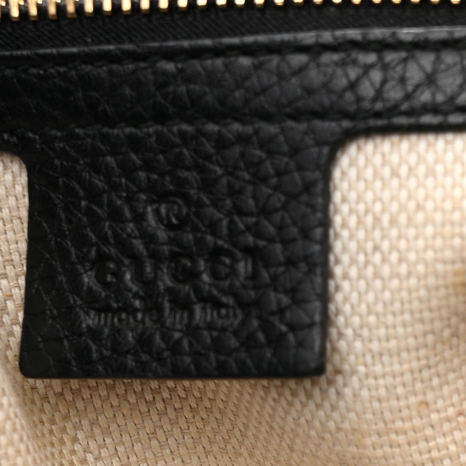 Gucci Pebbled Calfskin Medium Soho Flap Crossbody Black 12 of 13