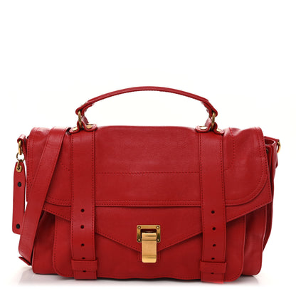 Proenza Schouler Lambskin Medium PS1 Satchel Red 1 of 9