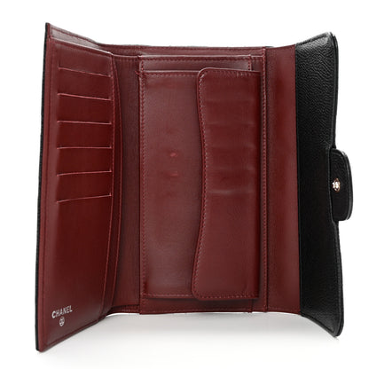 Chanel Caviar Quilted Long Flap Wallet Black 5 of 10