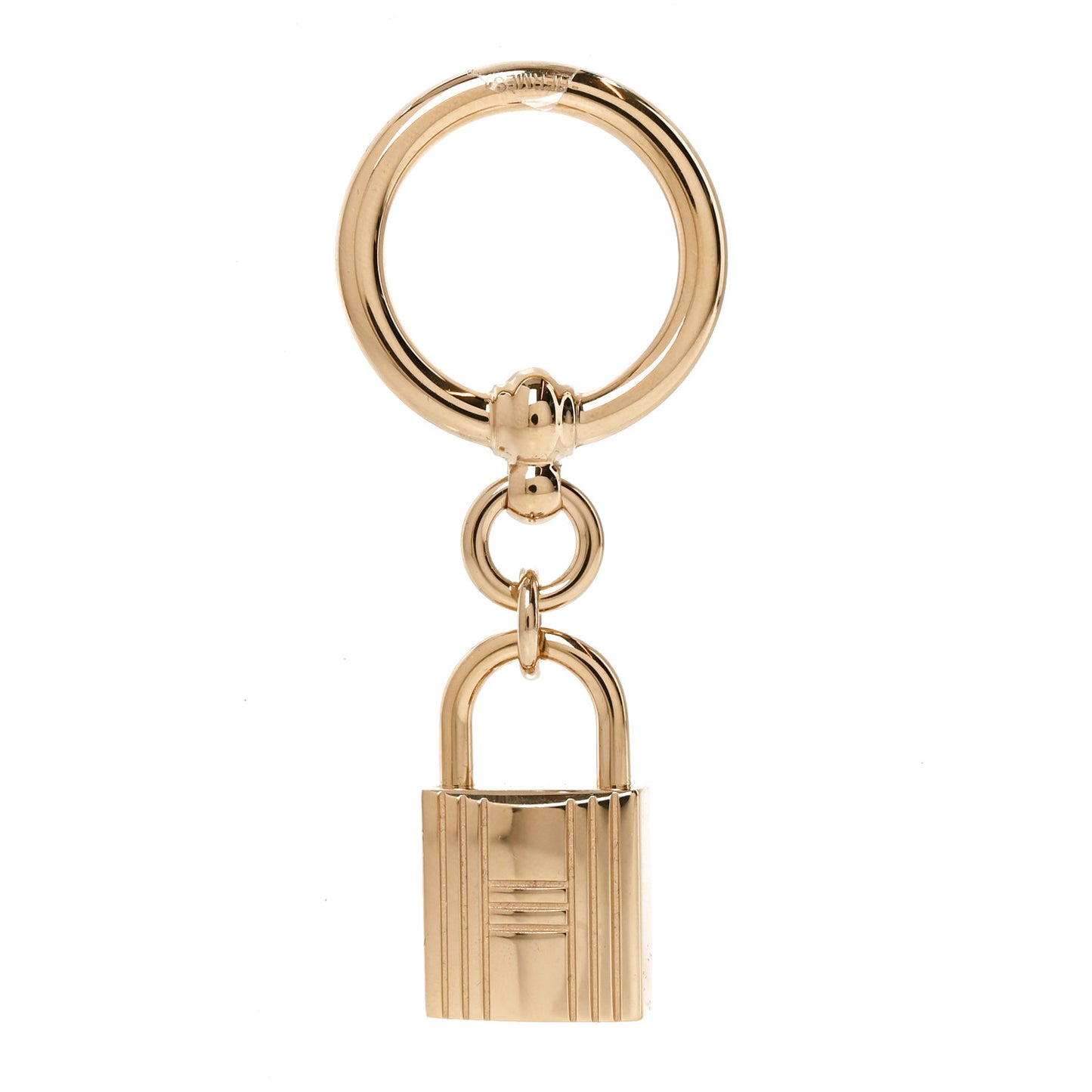 Permabrass Loop Charms Cadenas Scarf Ring Gold