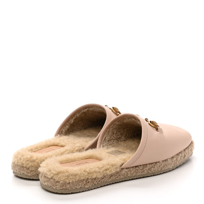 Gucci Nappa Wool Womens Fria Slippers 38 Skin Rose Butterscotch 4 of 9