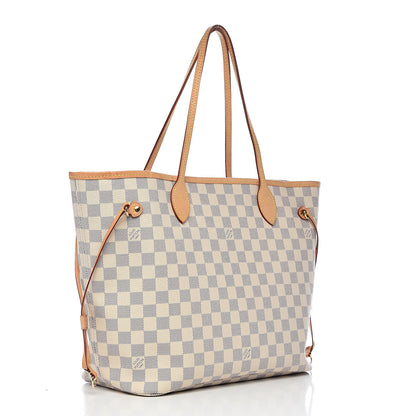 Louis Vuitton Damier Azur Neo Neverfull MM Rose Ballerine 4 of 16