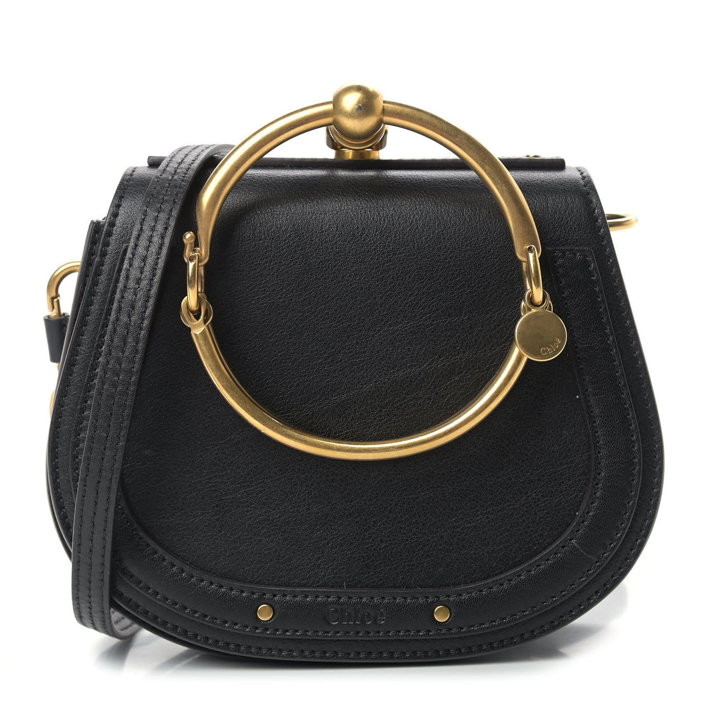 Calfskin Small Nile Bracelet Bag Black