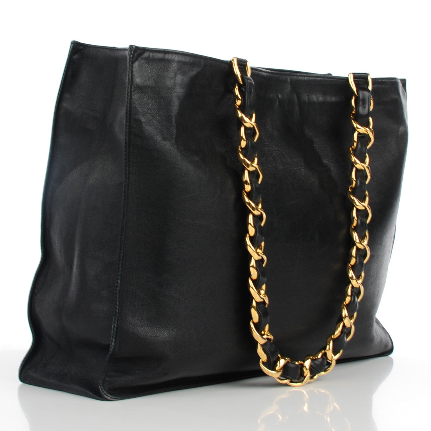 Chanel Lambskin CC Tote Black 5 of 11