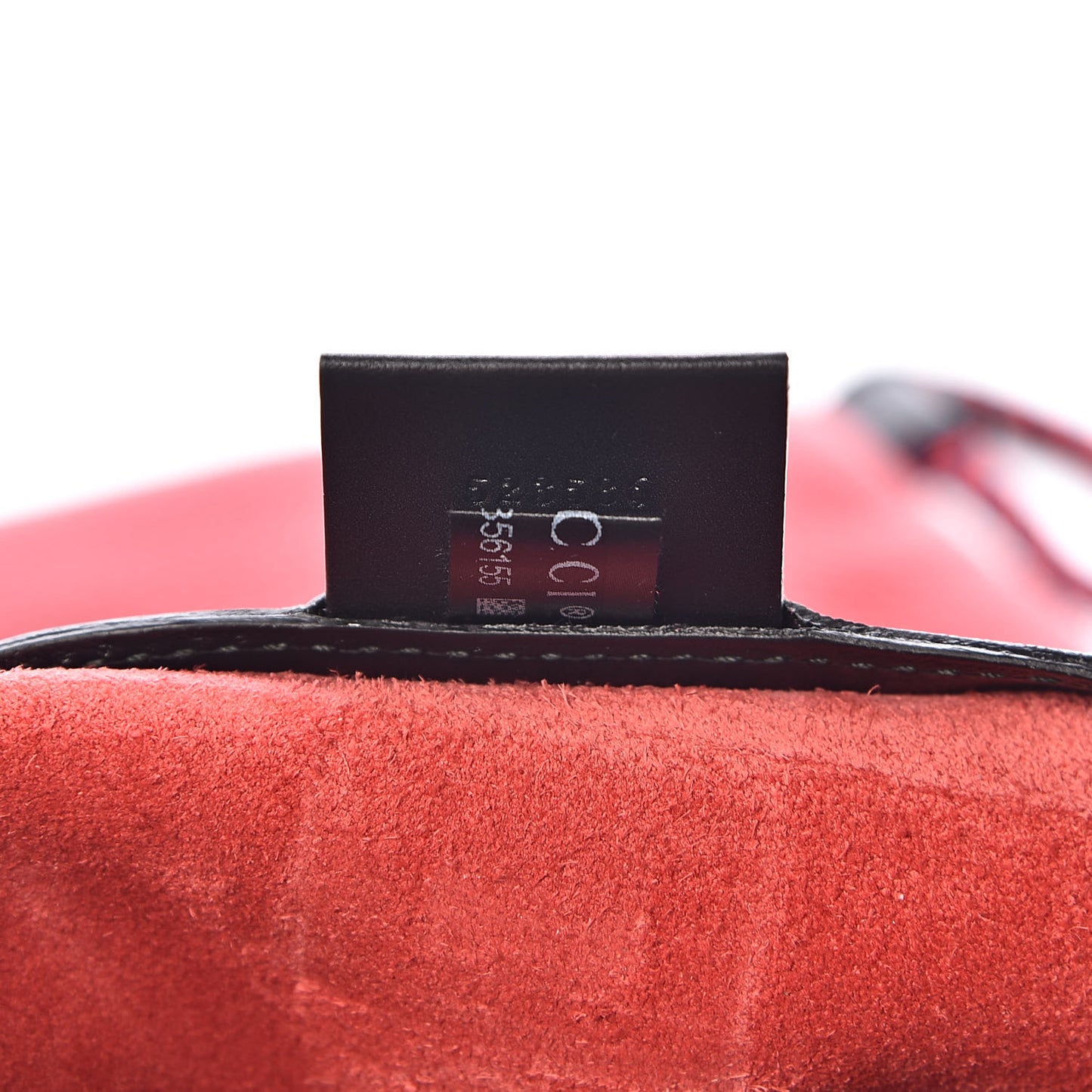 Calfskin Mens Logo Drawstring Backpack Red