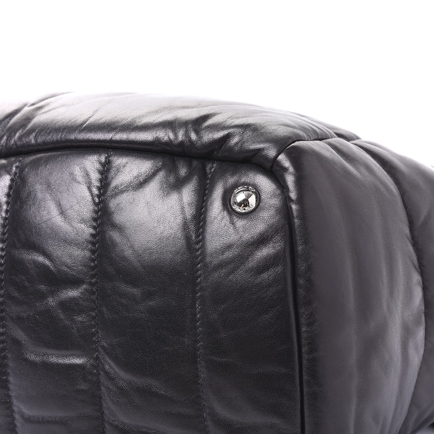 Nappa Bomber Tote Black