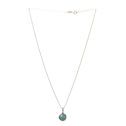 Tiffany 18K Yellow Gold Turquoise Paloma Picasso Dot Charm Pendant Necklace 3 of 7
