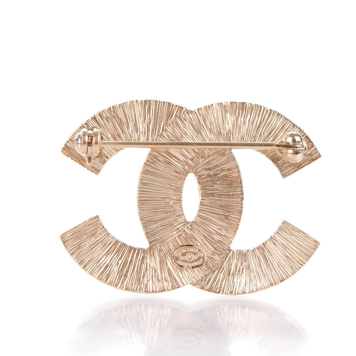 Chanel Pearl Enamel CC Brooch Black Gold 3 of 5